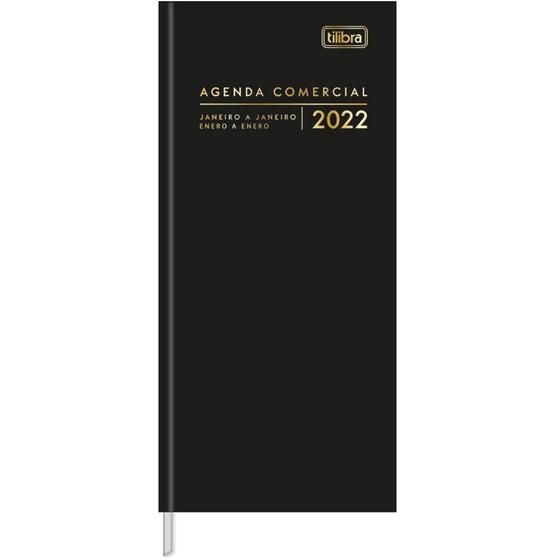 Imagem de Agenda Diária 2022 Comercial Ideale Costurada Modelo 8 123x275mm com Fitilho e Hot Stamping Tilibra