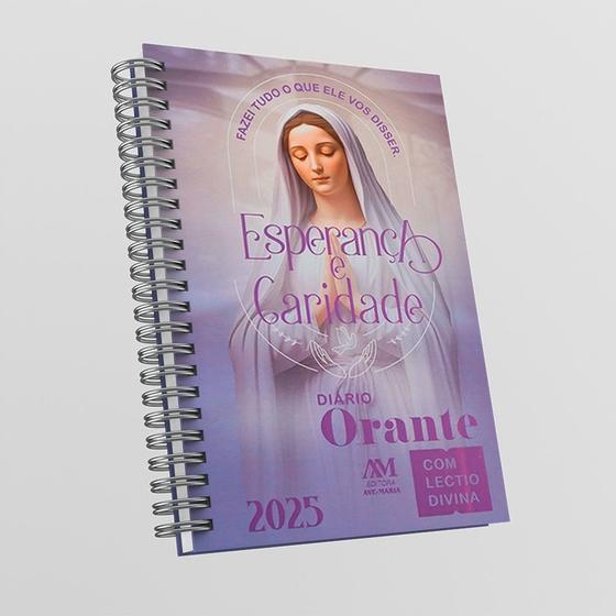 Imagem de Agenda Diário Orante 2025 Capa dura espiral Maria com lectio divina