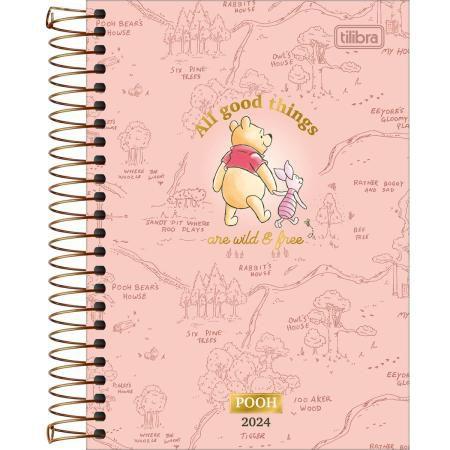 Imagem de Agenda Espiral Diária M5 12,9 x 18,7 cm Pooh 2025 Tilibra