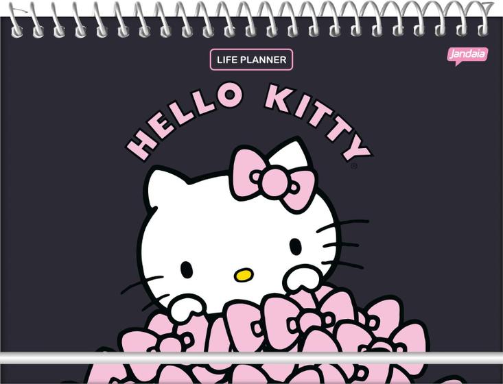 Imagem de Agenda Espiral Life Planner Hello Kitty Preta 104 Folhas