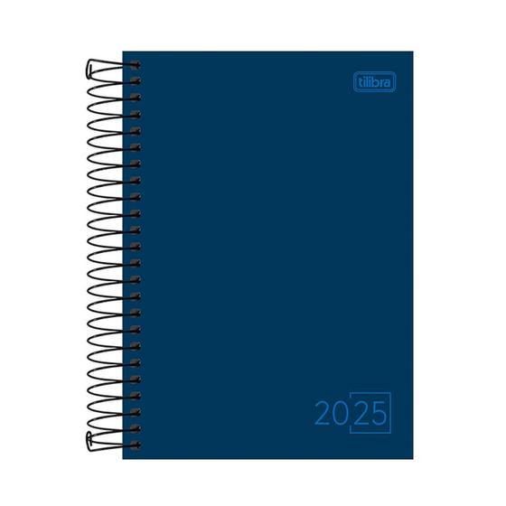 Imagem de Agenda Espiral Spice Cores M6 2025 Azul - Tilibra