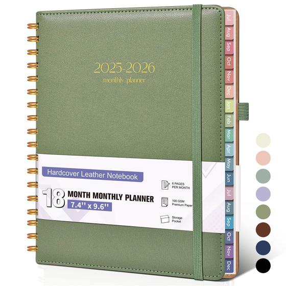 Agenda mensal NOTBOKPA 20252026 Calendário acadêmico verde Planner
