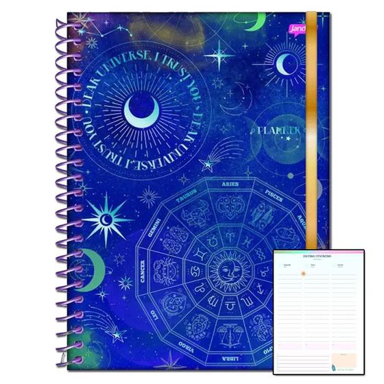 Agenda Planner 2023 Mystic Espiral Semanal Azul Jandaia Agenda