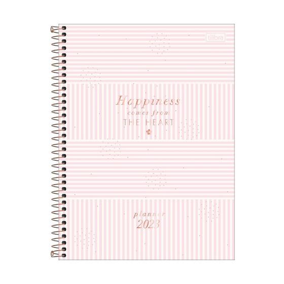 Agenda Planner 2023 TILIBRA Soho Espiral 90g 17,7 x 24 cm Rosa com