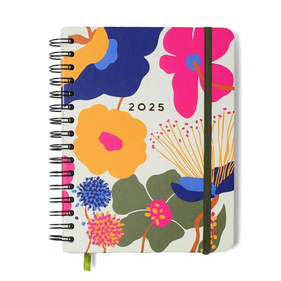 Imagem de Agenda Planner 2025 Pólen Semanal Notas C/ Divisórias Wire-O A5 Aromas Off White Cicero