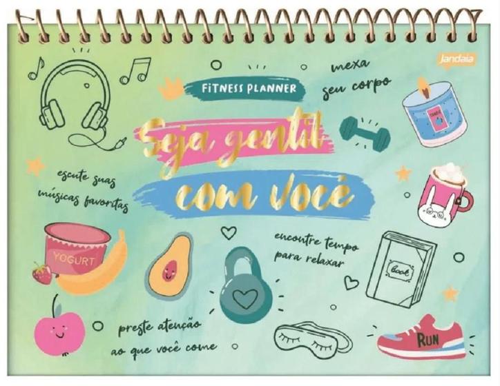 Imagem de Agenda Planner Espiral Fitness 208 Pg. Horizontal de boas