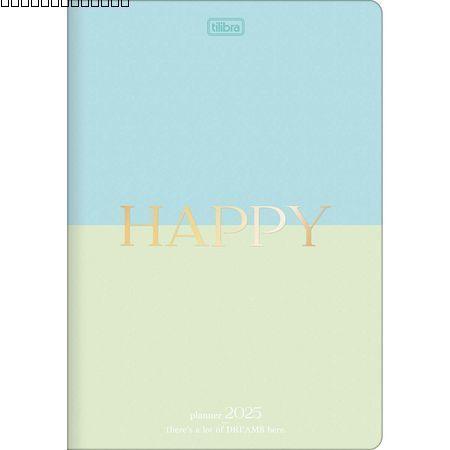 Imagem de Agenda Planner Grampeado M7 17,8 X 25,4 Cm Happy 90 G 2025 Tilibra