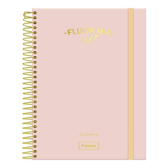 Imagem de Agenda Planner Permanente Fluor Mix Soft Rosa 177mmx240mm Foroni