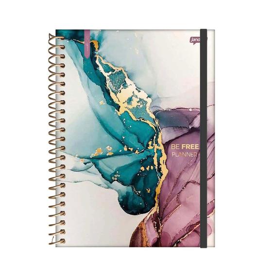 Agenda Planner Semanal Diária 2023 Marble 160 Folhas Jandaia Agenda