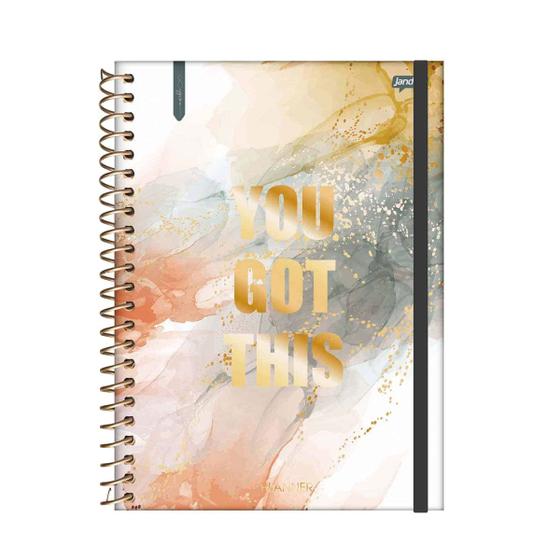 Agenda Planner Semanal Diária 2023 Marble 160 Folhas Jandaia Agenda