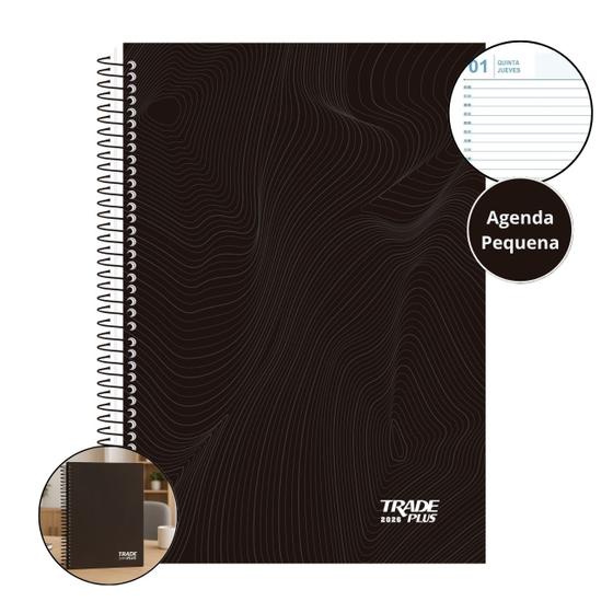 Agenda Profissional 2026 Espiral Pequena Trade Plus Diária Folha ...
