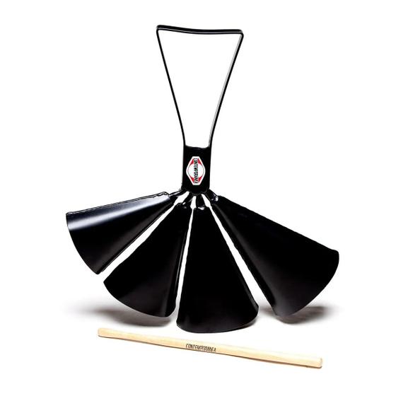 Agogo quadruplo profissional escola de samba contemporanea 01qc