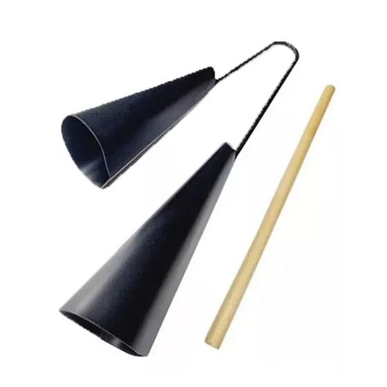 Imagem de Agogo spanking duplo grande pintado preto