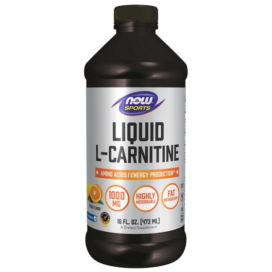 Imagem de AGORA Nutrição Esportiva, L-Carnitina Líquido 1000 mgs, Altamente Absorvível, Cítrico, 16 Onças