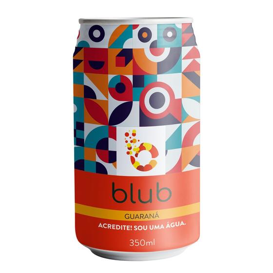 Imagem de Água Blub Sabor Guaraná Gaseificada Lata 350ml