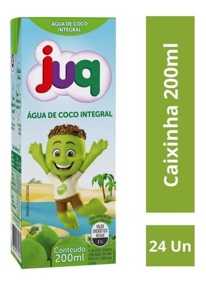 Imagem de Água De Coco Integral Juq 200ml Caixa C/24 Un
