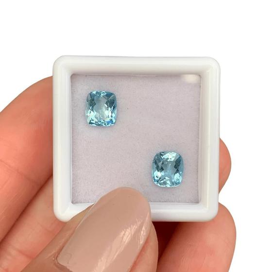 Imagem de Água Marinha Azul Antique Cushion Par 1,70ct