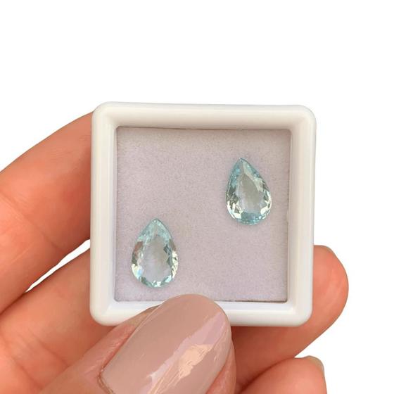 Imagem de Água Marinha Gota Par 2,04ct