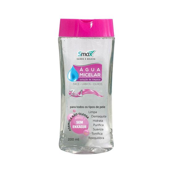 Imagem de Agua Micelar 200ml Para Face Labios E Olhos - Smax