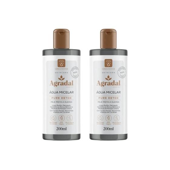 Imagem de Agua Micelar Agradal Pure Detox 200Ml - Kit Com 2Un