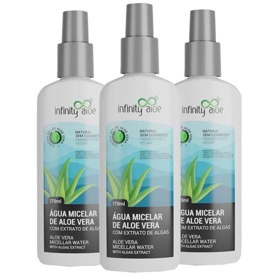 Imagem de Água Micelar De Aloe Vera Com Algas 170Ml Kit Com 3