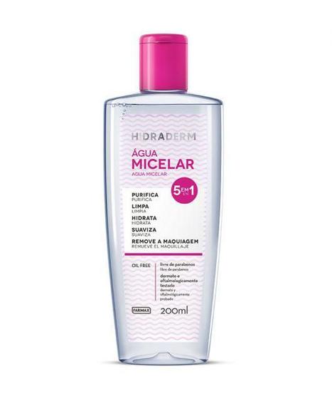 Imagem de Água Micelar Hidraderm - Limpeza 5 Em 1 - 200Ml Farmax