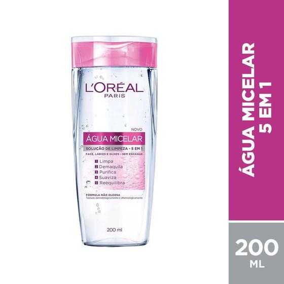 Imagem de Água Micelar Loréal Paris 5 Em 1- Solução Demaquilante 200ml