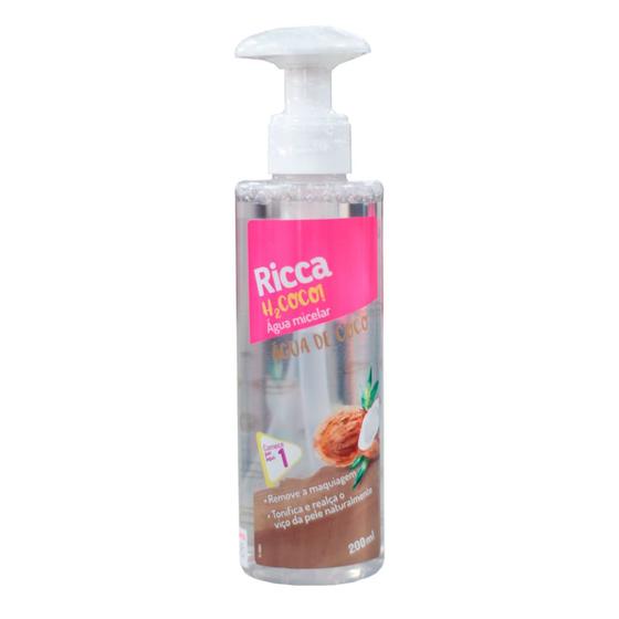 Imagem de Água Micelar Ricca H2 Coco 200ml