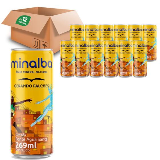 Imagem de Agua Mineral C/ Gás MINALBA Ed. Especial 269ml (12 Latas)