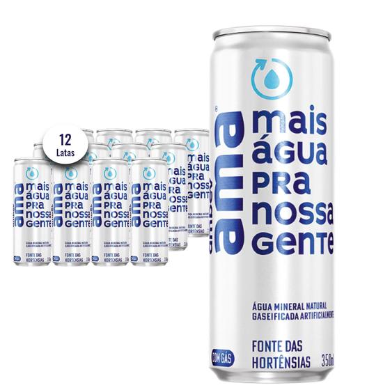 Imagem de Água Mineral Com Gás Ama Lata Sleek 350Ml (12 Latas)