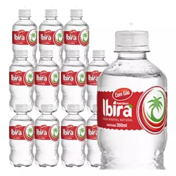 Imagem de Água mineral ibira com gás 300ml pack c/12unid