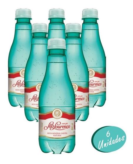 Água Mineral Natural Gasosa Com Gás São Lourenço 500ml 6 Uni Menor preço em Água Mineral Natural Gasosa Com Gás São Lourenço 500ml 6 Uni