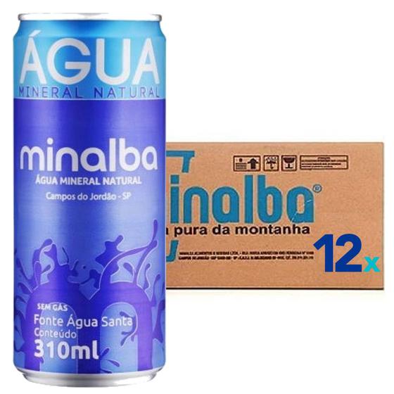 Imagem de Agua Mineral S/ Gás MINALBA LATA 310ml (12 unidades)