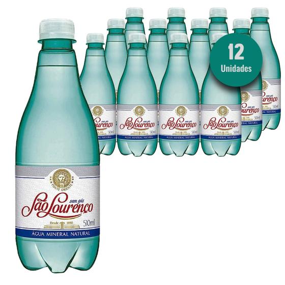 Imagem de Água Mineral S/ Gás Pet SÃO LOURENÇO 510ml (12 unidades)