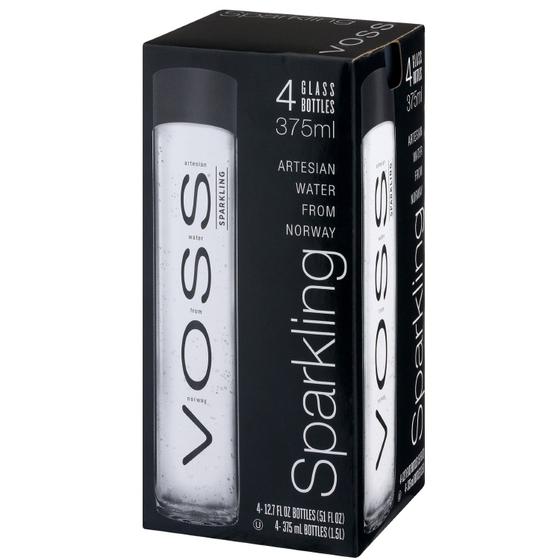 Imagem de Água Mineral VOSS com gás Vidro 375ml (4x)