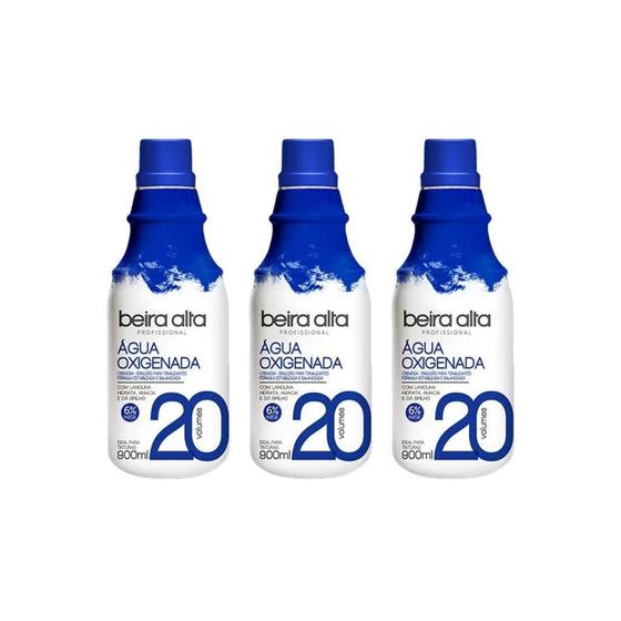 Imagem de Agua Oxigenada Beira Alta 900Ml 20 Volumes - Kit Com 3Un