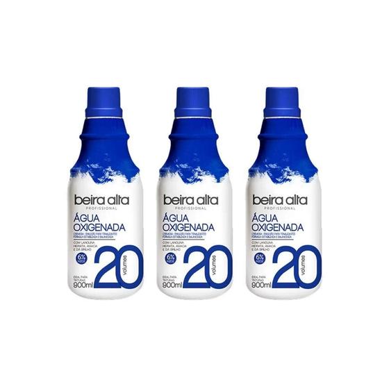 Imagem de Agua Oxigenada Beira Alta 900Ml 20 Volumes - Kit Com 3Un