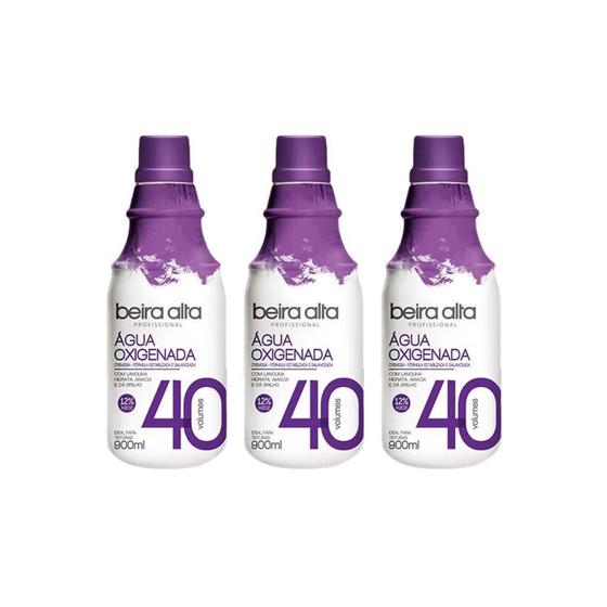 Imagem de Agua Oxigenada Beira Alta 900Ml 40 Volumes - Kit Com 3Un