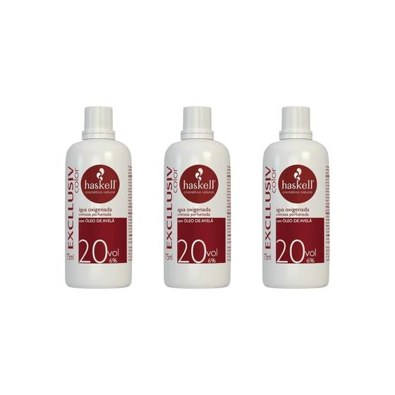 Imagem de Agua Oxigenada Haskell 75Ml 20 Volumes-Kit C/3Un