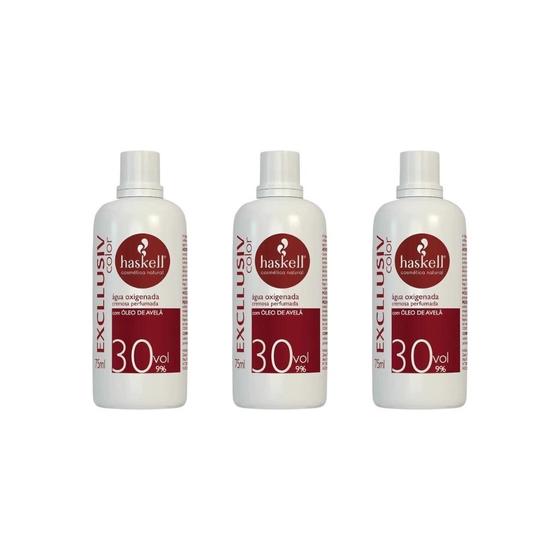 Imagem de Agua Oxigenada Haskell 75Ml 30 Volumes-Kit C/3Un