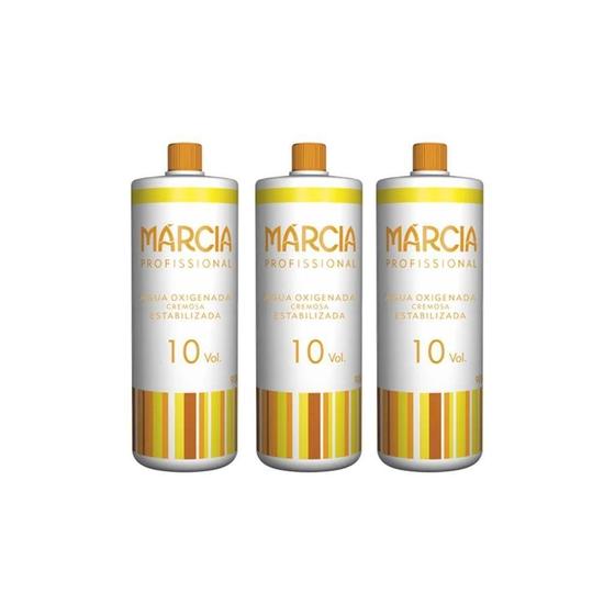 Imagem de Água Oxigenada Marcia 900Ml 10 Volumes Cremosa - Kit Com 3Un