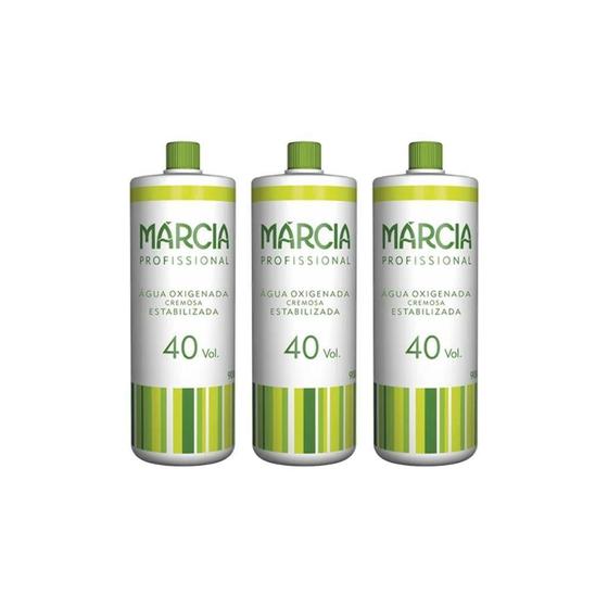 Imagem de Água Oxigenada Marcia 900Ml 40 Volumes Cremosa - Kit Com 3Un