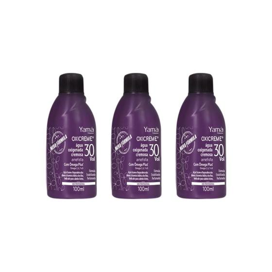 Imagem de Agua Oxigenada Yama 100Ml Ametista 30 Volumes - Kit Com 3Un