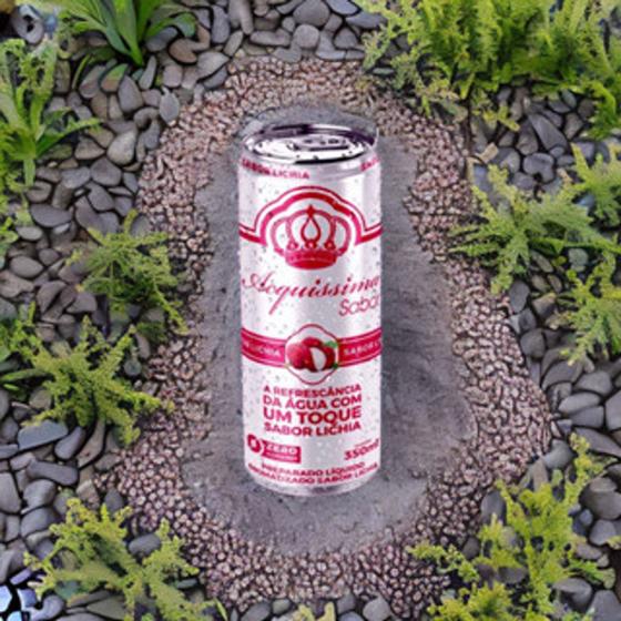 Imagem de Água Saborizada Acquissima sabores Lata 350Ml caixa com 12 unidades