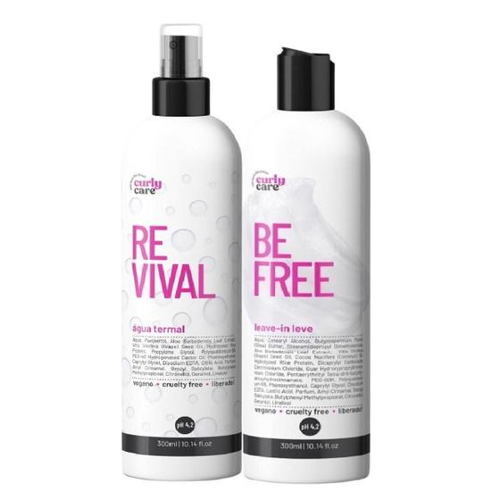 Imagem de Água Termal Curly Care Revival E Leave-In Be Free 2X300Ml