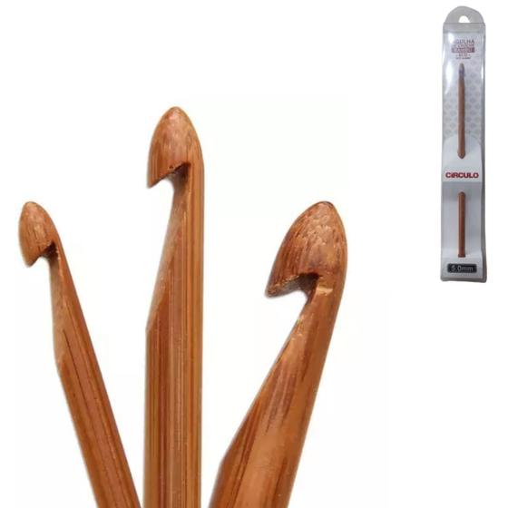 Imagem de Agulha de Crochê Bambu Eco Círculo 17 cm