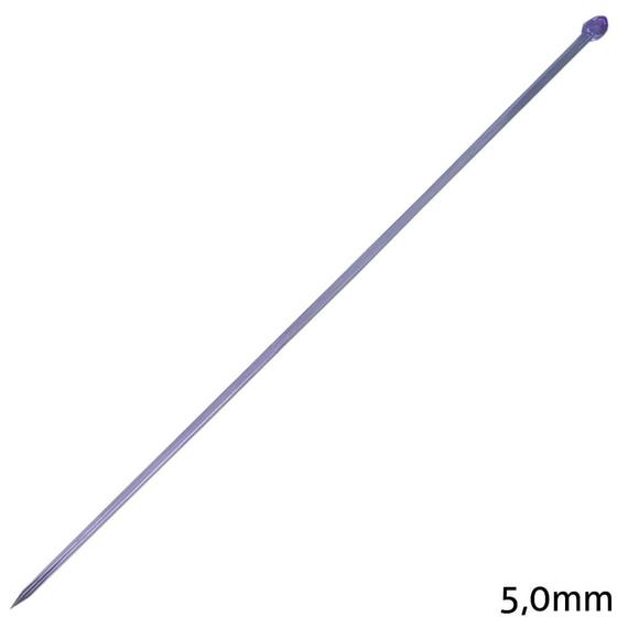 Imagem de Agulha de Trico de Plastico Luli 5mm Lilas 1 Par