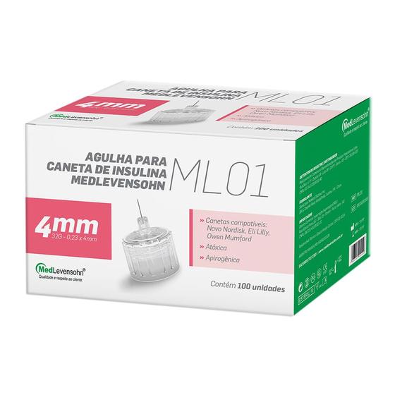 Imagem de Agulha Descartável ML01 MedLevensohn 4mm com 100 Unidades