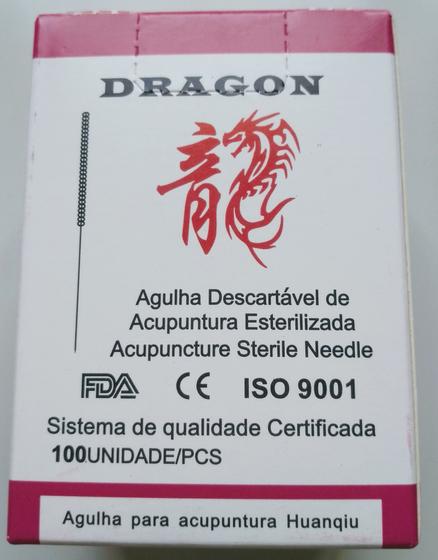 Imagem de Agulha Para Acupuntura 0,20x15 mm - caixa com 100 Unidades - Dragon