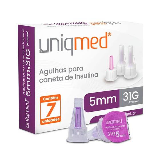 Imagem de Agulha para Caneta 5mm x 31g com 7 Unidades Uniqmed